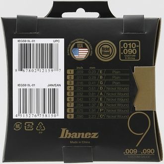 Ibanez - IEGS9 - Super Light Custom - .009 - .090 - struny na 9-strunnou elektrickou kytaru - 1ks