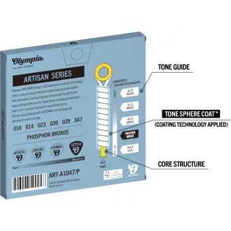 Olympia ART-A1047/P - Phosphor Bronze(95/5) - " potažené " struny na akustickou kytaru -1ks