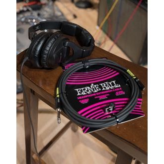 6425 Ernie Ball Headphone Extension Cable 3.5mm Jack Male na 3.5mm Jack Female - 20ft - Black - prodlužovací kabel - 6.10m - 1ks