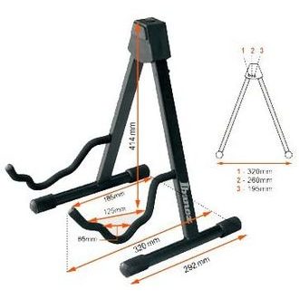 Ibanez ST201 Foldable Guitar Stand - univerzální stojan akustická nebo elektrická kytara - 1ks