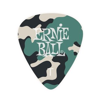 9221 Ernie Ball Camouflage Thin 0.46mm Cellulose Pick - kamufláž design, tenké, celuloidové trsátko - 1ks