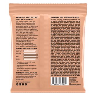 2256 Ernie Ball Turbo Slinky Classic Rock n Roll Pure Nickel Wrap Electric Guitar Strings 9.5-46 Gauge - struny pro elektrickou kytaru - 1ks