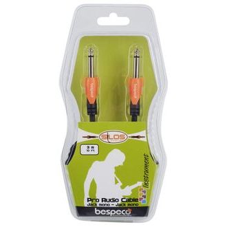 Bespeco SLJJ300 - nástrojový kabel rovný / rovný jack 3m - 1ks