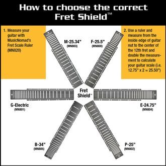 MN805 Music Nomad Fret Shield™ Fretboard Protector Guard for B-34" Bass Fret Scale - ochranný kryt hmatníku - 1ks