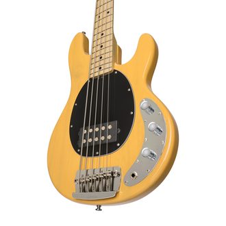 Sterling by MusicMan Classic Active RAY25CA-BSC 5 String Bass, Butter Scotch finish, Antique Stained maple neck