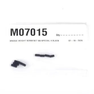 M07015 MusicMan Bridge Saddle Height Screws - SR Special 4 - Black - 4ks