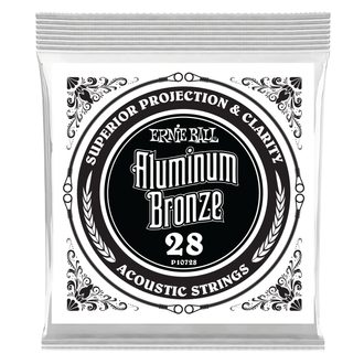 10728 Ernie Ball .028 Aluminum Bronze Wound Acoustic Guitar Strings Single - jednotlivá struna na akustickou kytaru - 1ks