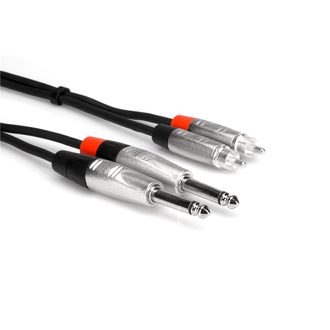 Hosa Technology HPR-010X2 - stereo kabel Pro 2x REAN 1/4 TS - RCA 3 m.