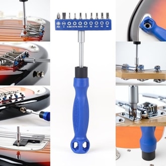 MusicNomad MN228 Octopus Tech Tool + Bit Set - klíč na seřízení kytary se sestavou nástavců 17 v 1