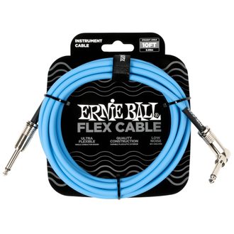 6464 Ernie Ball Flex Cable - rovný/úhlový 10ft / 3m - Blue - nástrojový kabel - 1ks