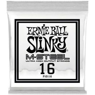 10116 Ernie Ball .016 - M-Steel Plain Electric Guitar Strings 6 Pack - jednotlivé struny na elektrickou kytaru - 6ks