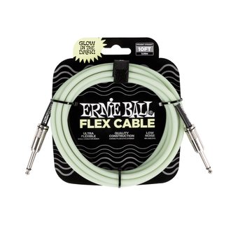 6436 Ernie Ball Flex Instrument Cable Straight/Straight 10ft - Glow in Dark - nástrojový kabel - 3m - 1ks