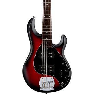 Sterling by MusicMan SUB StingRay 5 HH RAY5HH Ruby Red Burst Satin - basová kytara - 1ks