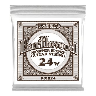 1824 Ernie Ball .024 Earthwood Phosphor Bronze Acoustic Guitar Strings Single - jednotlivá struna na akustickou kytaru - 1ks