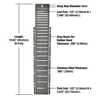 MusicNomad MN804 Fret Shield™ Fretboard Protector Guard pro E-24.75" / 62.86cm /  Guitar Fret Scale - 1ks