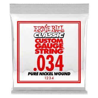 1234 Ernie Ball .034 Classic Pure Nickel Wound Electric Guitar Strings Single - jednotlivá struna - 1ks