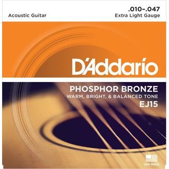 D´Addario EJ15 Phosphor Bronze Acoustic Extra Light .010-.047 struny na akustickou kytaru