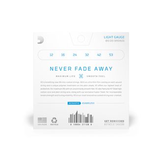 D´Addario XSABR1253 - 80/20 Bronze - " potažené " struny na akustickou kytaru - 1ks