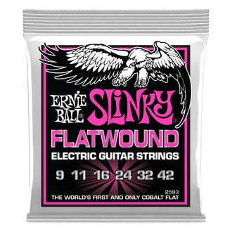 2593 Ernie Ball Super Slinky Flatwound Electric Guitar Strings - 09-42 - " hlazené " struny na elektrickou kytaru - 1ks