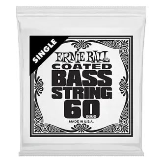 0660 Ernie Ball .060 Coated Nickel Wound Electric Bass String Single - "potažená" jednotlivá struna na basovou kytaru - 1ks