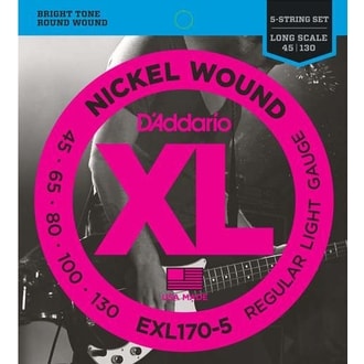 D'ADDARIO EXL170-5 NICKEL WOUND - struny pro basovou kytaru