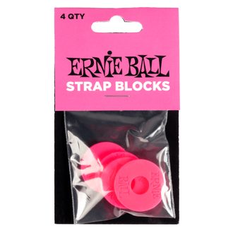 5623 Ernie Ball Strap Blocks 4-Pack - Pink - gumové podložky na pás - 4ks