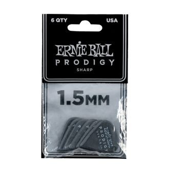 9335 Ernie Ball 1.5mm Black Sharp Prodigy Picks - trsátko - 6ks