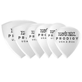 9343 Ernie Ball 2.0mm White Multipack Prodigy Picks 6-pack