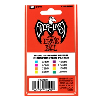 9194 Ernie Ball Everlast Picks Red 1.14mm - kytarová trsátka 1ks