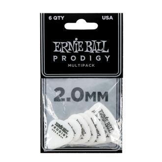 9343 Ernie Ball 2.0mm White Multipack Prodigy Picks 6-pack - trsátka - 6ks