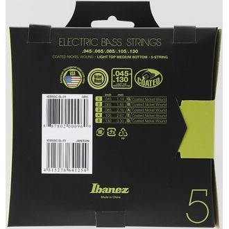 Ibanez - IEBS5C - Light Top - Medium Bottom - .045 - .0130 - " potažené " struny na basovou kytaru - 1ks