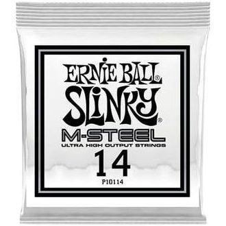 10114 Ernie Ball .014 - M-Steel Plain Electric Guitar Strings 6 Pack - jednotlivé struny na elektrickou kytaru - 1ks