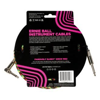 6483 Ernie Ball Braided Instrument Cable Straight/Angle 18ft - Good Vibrations - nástrojový kabel - 5.5 m - 1ks