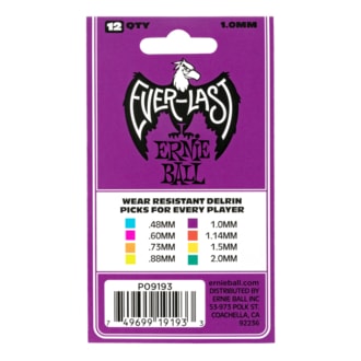 9193 Ernie Ball Everlast Picks Purple 1.0mm - kytarová trsátka 1ks