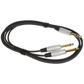 Bespeco RCY 150 - Jack 6.3 Stereo - 2x Jack 6.3 Mono - 1.5m