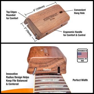 MN831 MusicNomad Fret Beveling File (B-File) - pilník na broušení pražců - 1ks