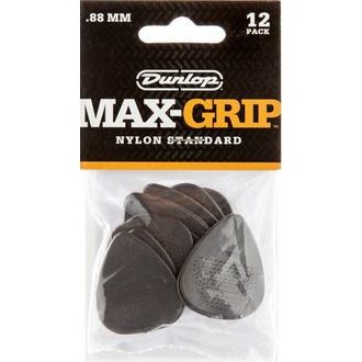 Dunlop - Nylon Max Grip - 0.88mm - Guitar Picks - 12pcs