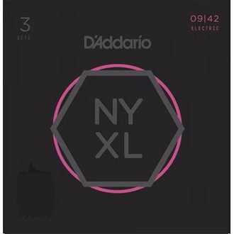 D'ADDARIO NYXL0942 - 3 PACK - Super Light - .009 - .042 - struny na elektrickou kytaru - 3ks
