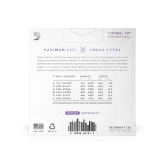 D´Addario XSAPB1152 Phosphor Bronze - 2-Pack - " potažené " struny na akustickou kytaru - 2ks