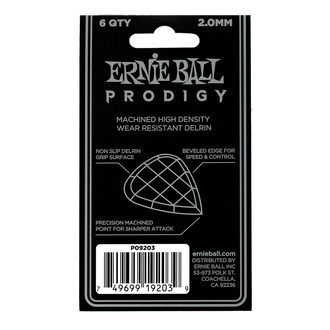 9203 Ernie Ball Prodigy White Mini 2.0mm Picks - kytarové trsátko - 6ks