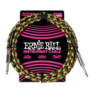 6480 Ernie Ball Braided Instrument Cable Straight/Straight 10ft - Good Vibrations - nástrojový kabel - 3.05 m - 1ks