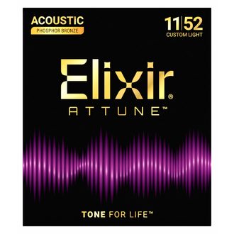 Elixir Attune - Phosphor Bronze - .011 - .052 - " potažené " struny na akustickou kytaru - 1ks