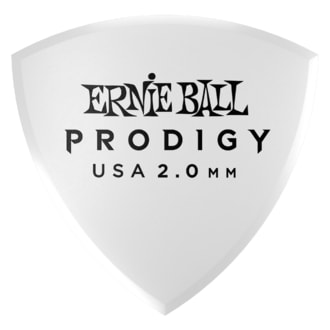 9338 Ernie Ball 2.0mm White Large Shield Prodigy Picks - trsátko - 1ks