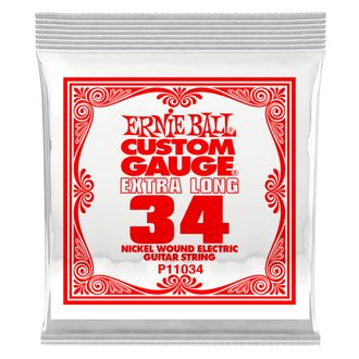 11034 Ernie Ball .034 Extra Long Nickel Wound Electric Guitar Strings Single - jednotlivá struna - 1ks