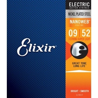 Elixir Nanoweb 7-String Super Light 9 / 52 - struny na sedmistrunnou elektrickou kytaru