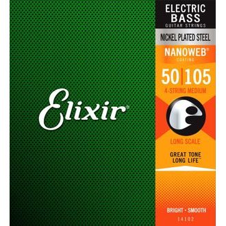 Elixir Bass Nanoweb Medium / 50 -105 / - basové struny