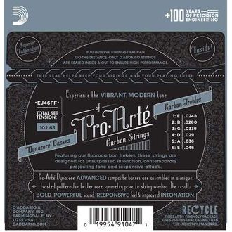 D'Addario EJ46FF Pro-Arte Carbon Hard Tension - nylonové struny na klasickou kytaru