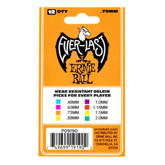 9190 Ernie Ball Everlast Picks Orange .73mm - kytarová trsátka 1ks