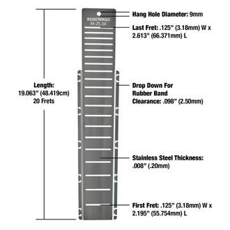 MusicNomad MN803 Fret Shield™ Fretboard Protector Guard pro M-25.34" / 64.36cm /  Guitar Fret Scale - 1ks