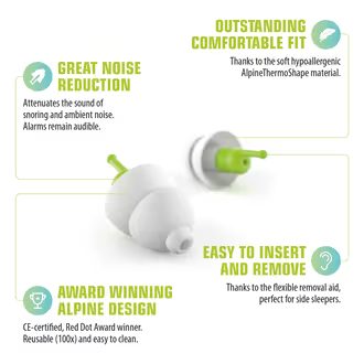 Alpine Partyplug Sleep Soft - špunty do uší - 2ks